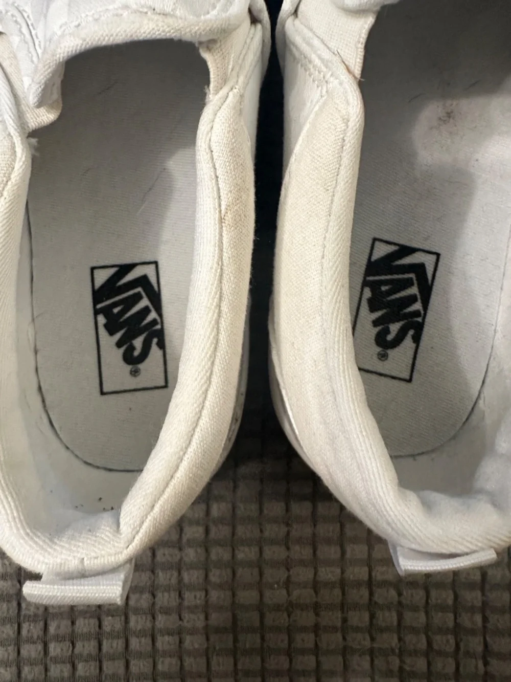Vans Checkerboard Slip-On Classic Sneakers | Off-White & Cream